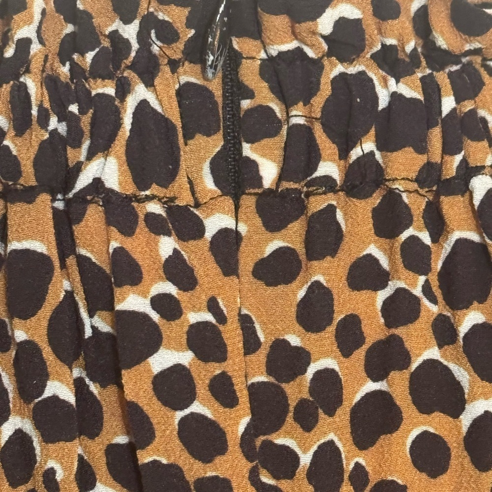 SEA New York Leopard Print Louise Midi Dress Black Brown 8 Party Work Animal - Picture 9 of 11